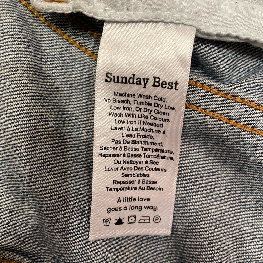 Sunday Best Aritzia Cropped Denim Jacket - Picture 6 of 6